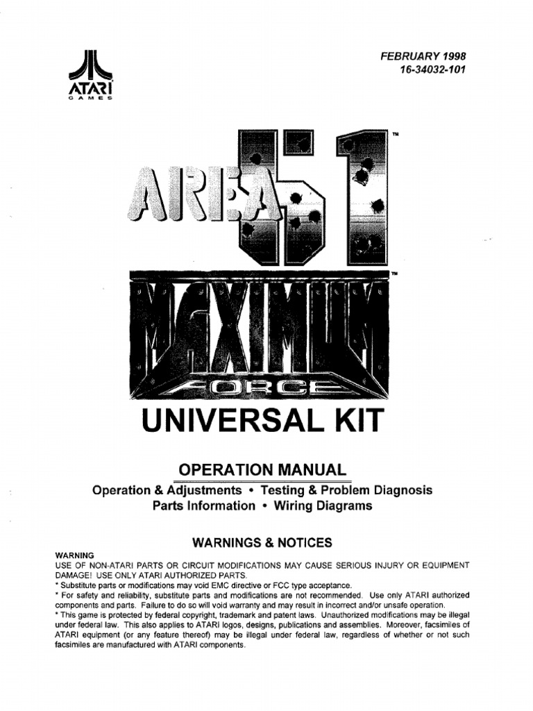 Area 51 and Maximum Force Universal Kit (16-34032-101) Feb 1988 | PDF