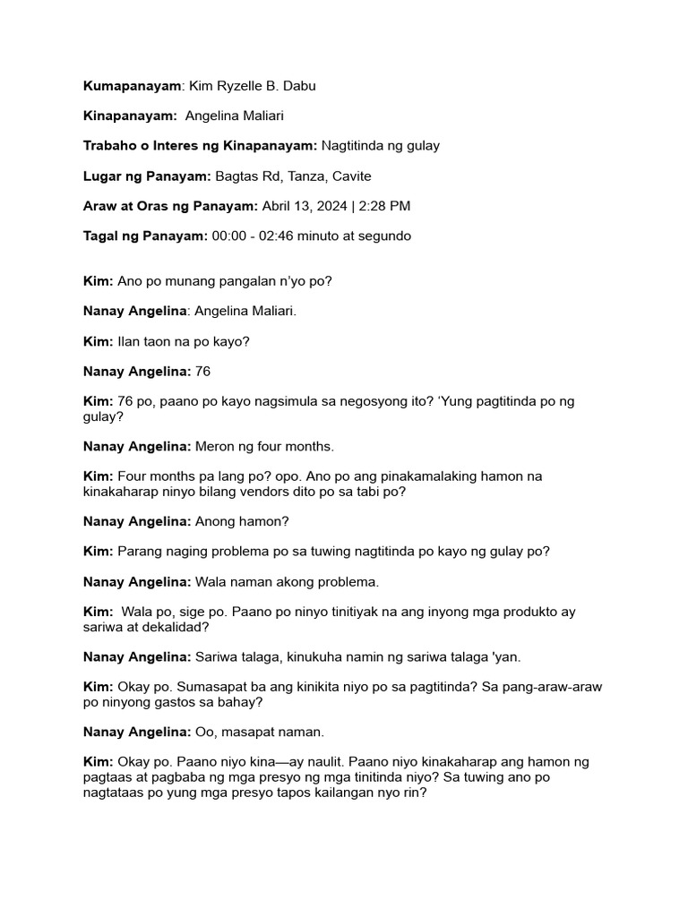 Transcript Dabu 1 | PDF