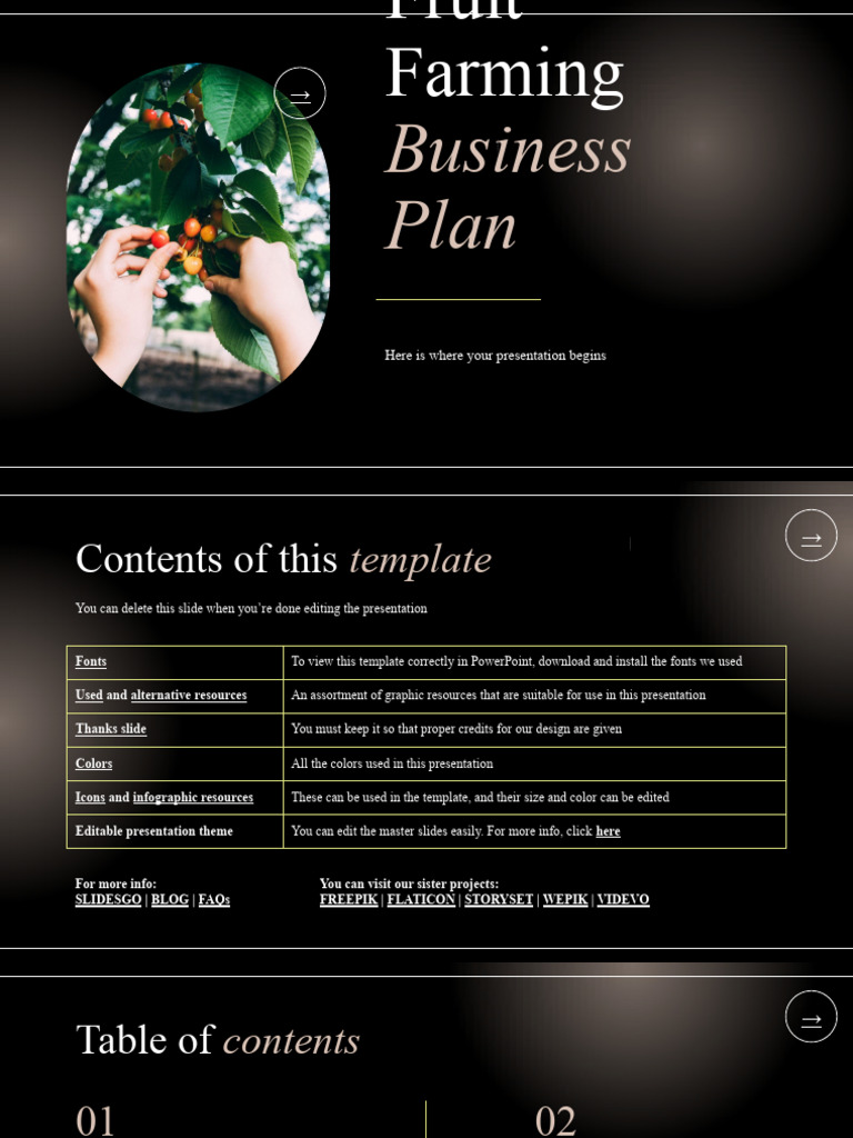 Fruit Farming Business Plan by Slidesgo | PDF | Planets | Solar System