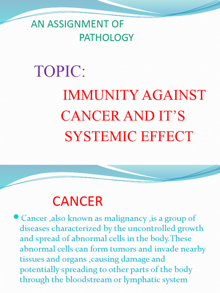 Cancer Immunity and Systemic Effects | PDF | Immune System | Cancer