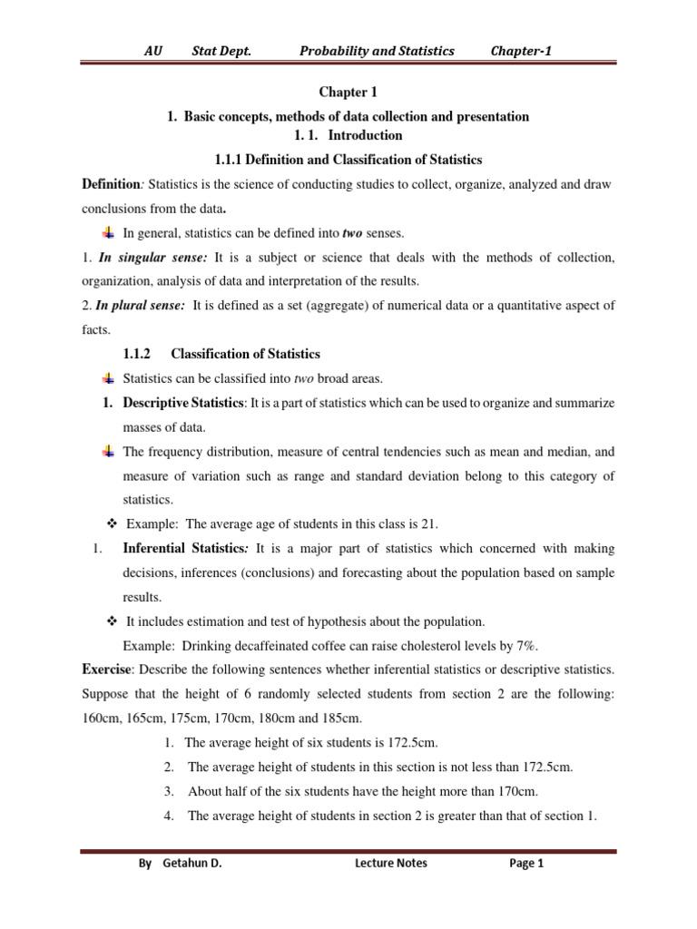 Chapter 1 | PDF | Statistics | Level Of Measurement