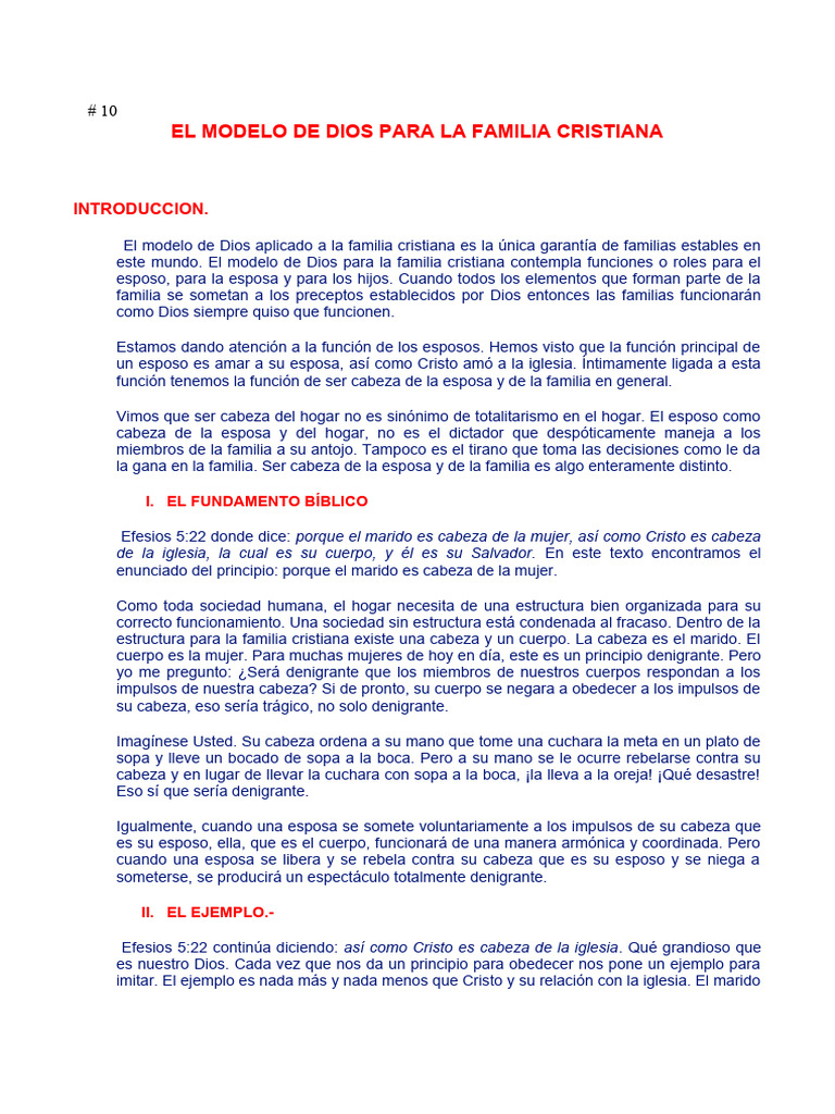 Modelo Divino para la Familia Cristiana | PDF | Cristo (título)