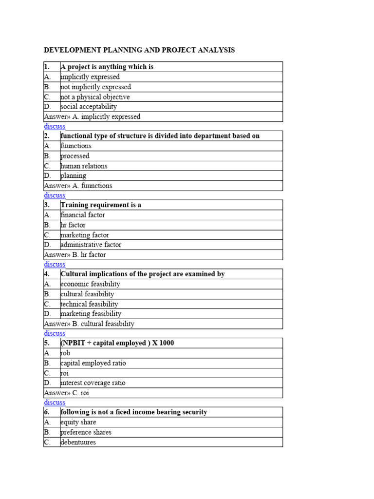 Project Analysis and Development Planning | PDF | Financial Capital ...