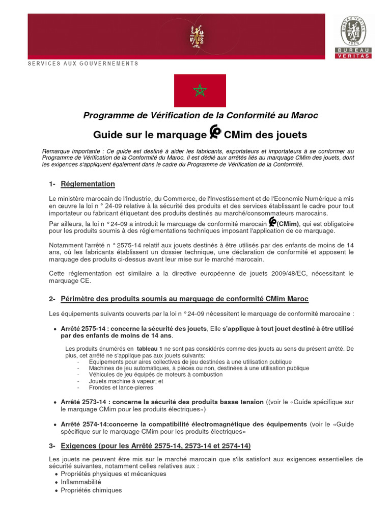 Guide sur le marquage CMim des jouets | PDF | Compatibilité ...