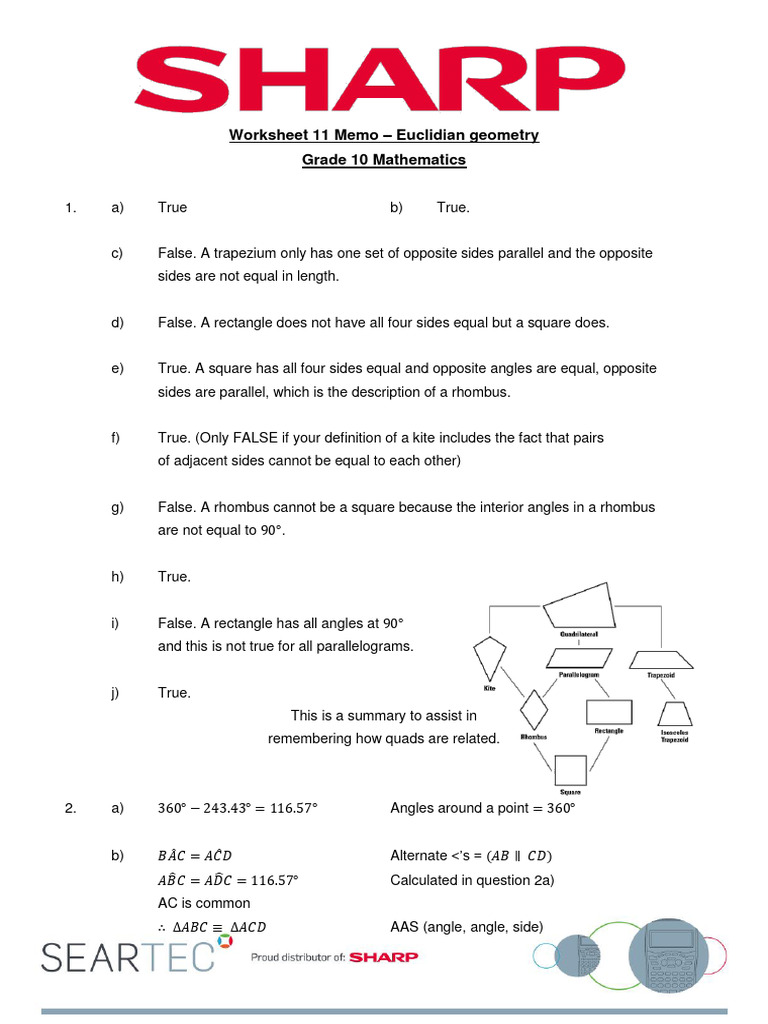 Worksheet 11 memo euclidean geometry grade 10 mathematics pdf