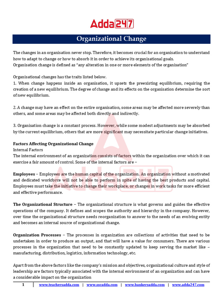 Understanding Organizational Change Factors | PDF | Action Research ...