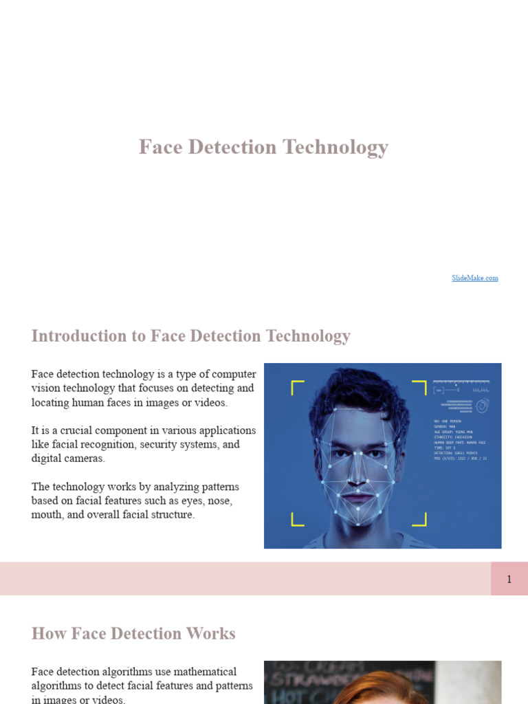 Overview of Face Detection Technology | PDF | Face | Computer Security