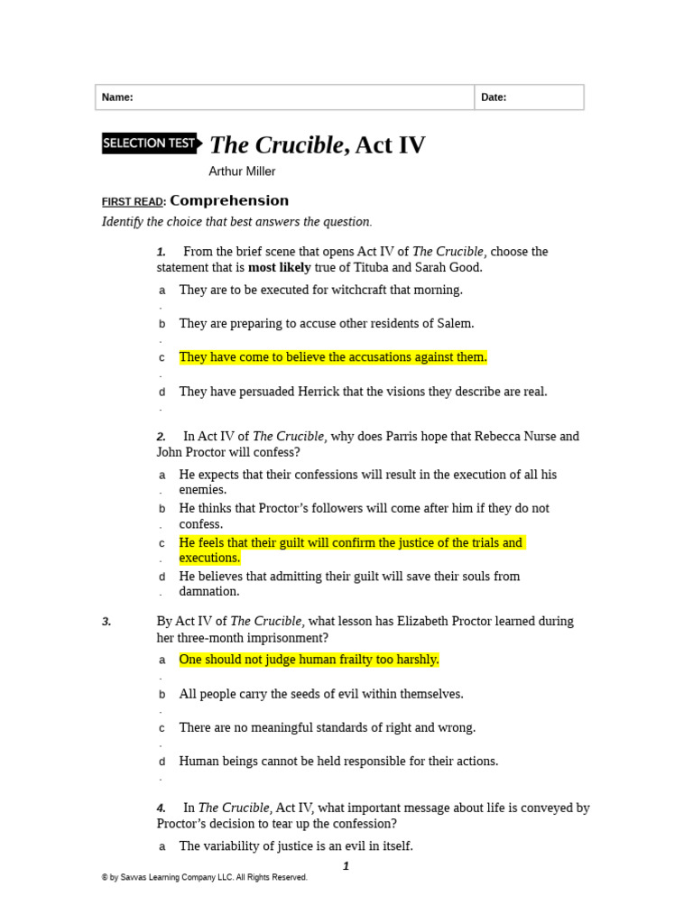 ACT 4 Crucible PDF