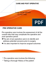 Final PRE OPERATIVE CARE AND POST OPERATIVE CARE by Oduntan Daniel Toluwani