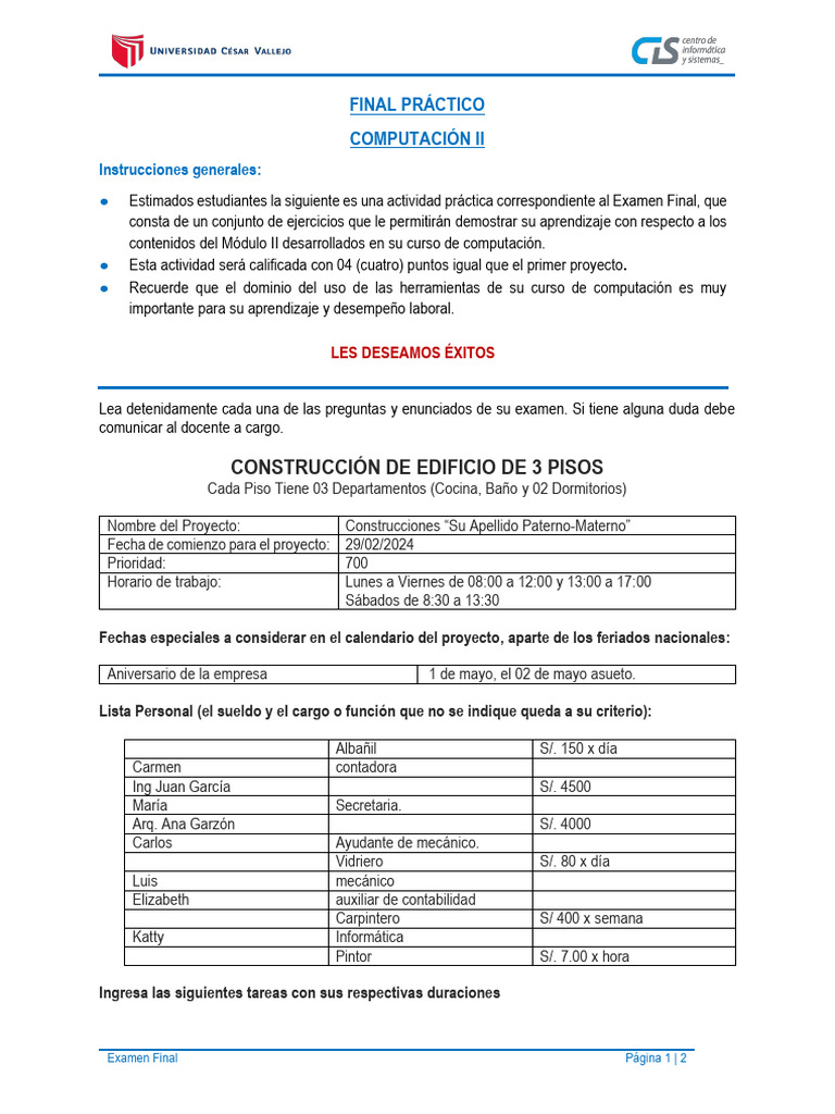 c2 - Final Proyecto Práctico 2b | PDF