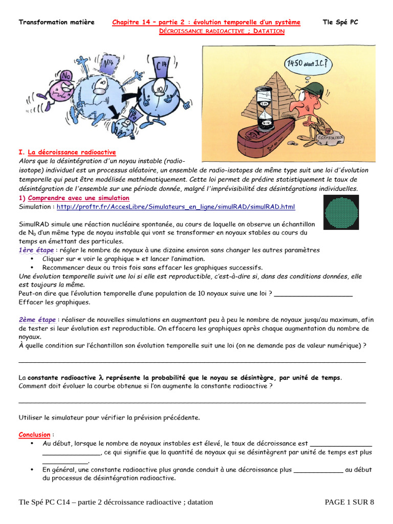 Décroissance et Datation Radioactive | PDF | Radioactivité | Datation ...
