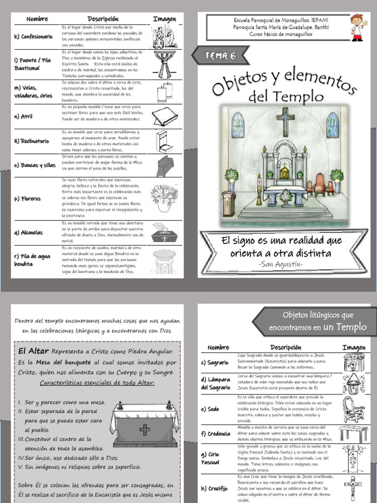 Curso Basico Monaguillos 6 Pdf Eucaristía Altar