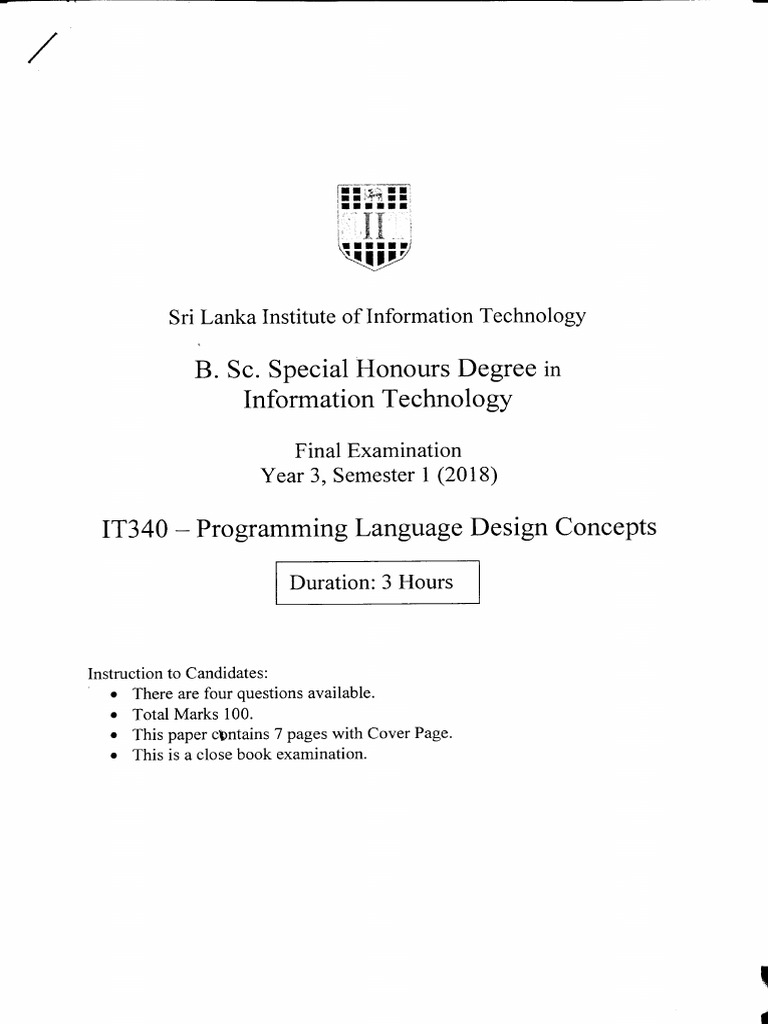 IT 340-Programming Language Design Concepts7 | Download Free PDF ...