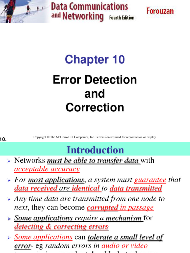 Ch10-Error Detection and Correction - KS | PDF | Low Density Parity ...