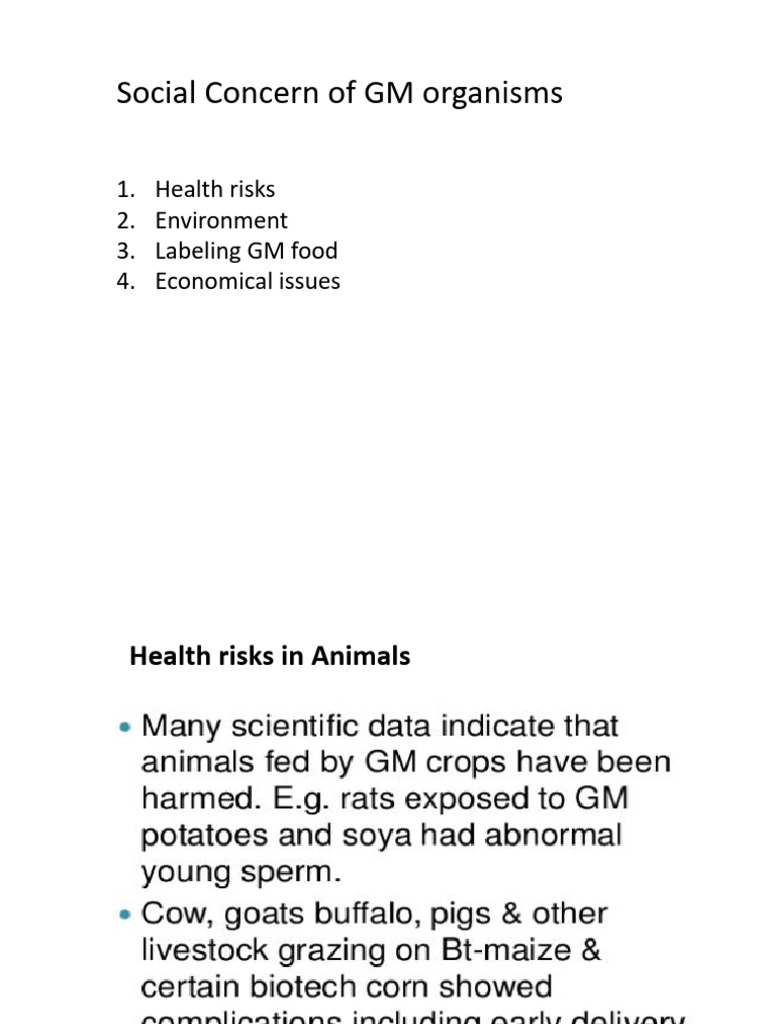 GM Organisms: Risks & Concerns | PDF