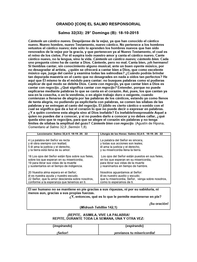 Salmo 32 33 Rumia | PDF | Salmos | Cristo (título)