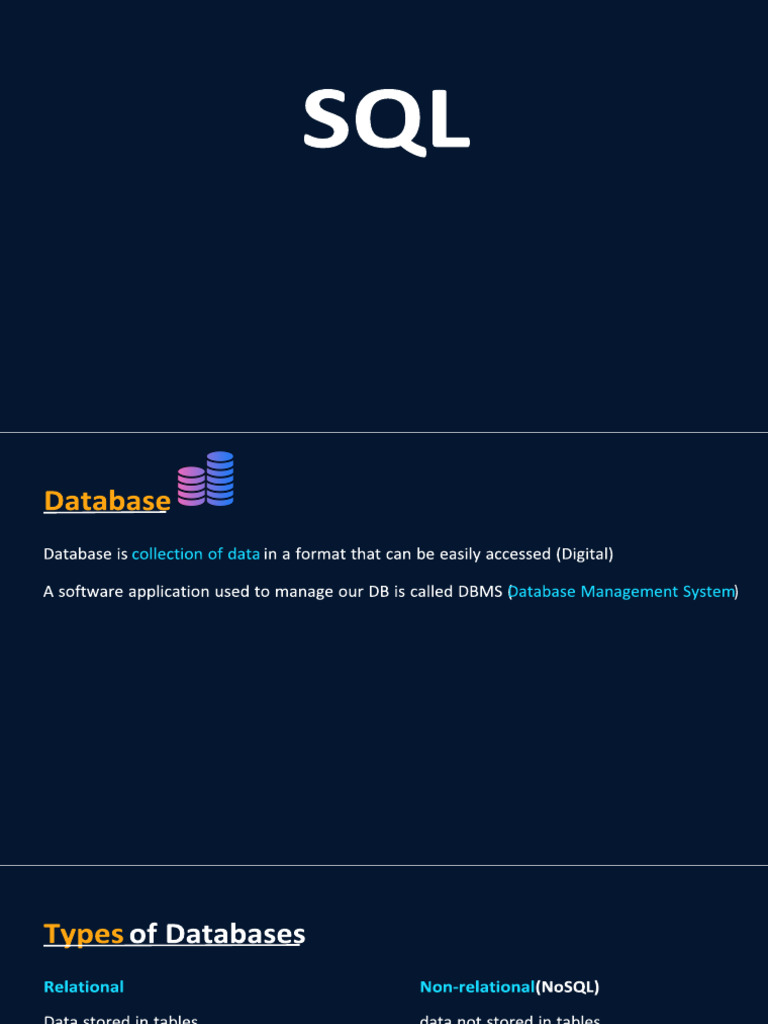SQL PPT | PDF | Databases | Data Management Software