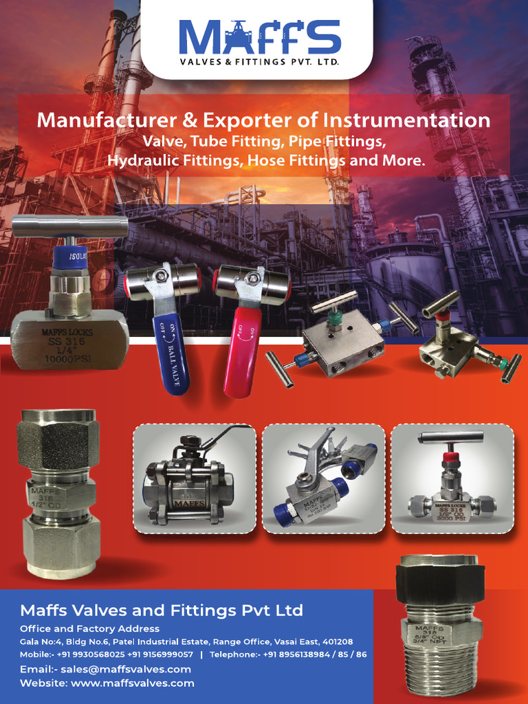 Maffs Valves and Fittings Product Showcase PDF