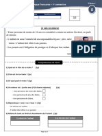 Contrôle 2 (5ème Année) Langue Française Semestre 1. اسهام تربوي