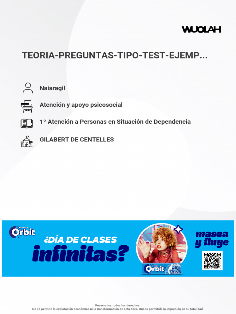 Ejemplos De Preg Tipo Test PDF Comunicaci n Comunicaci n No Verbal