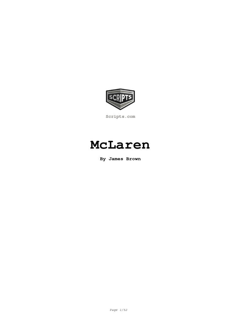 Script McLaren | PDF | Formula One | Formula Racing Series