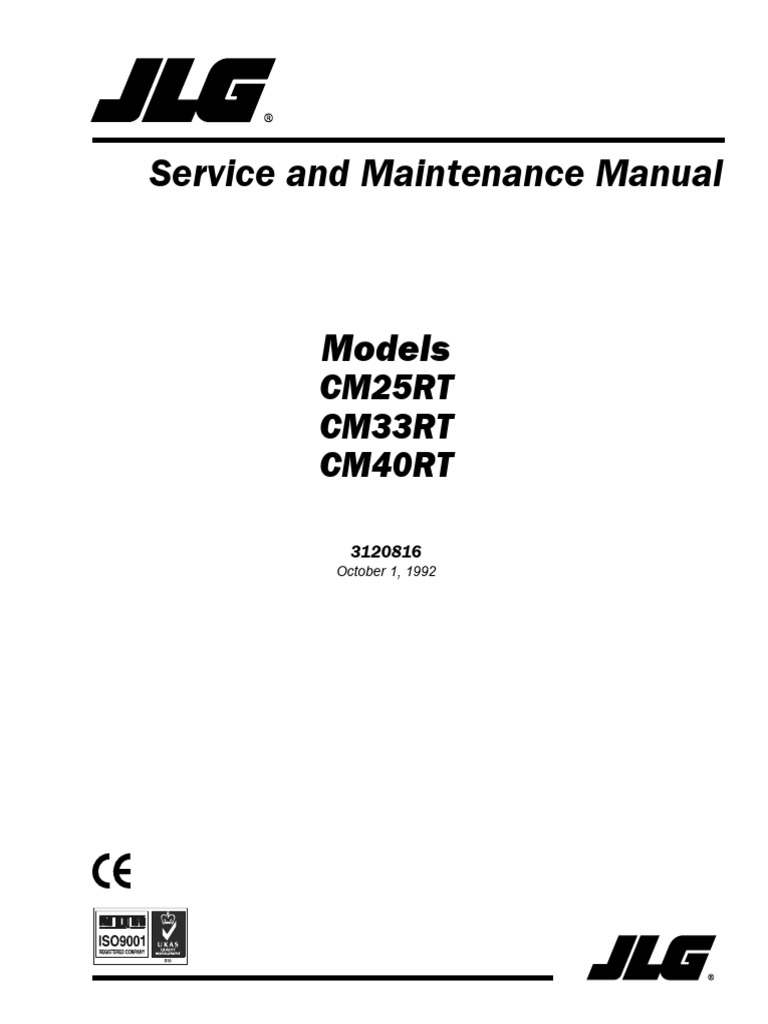 JLG Service Manual for CM Models | PDF | Technology & Engineering