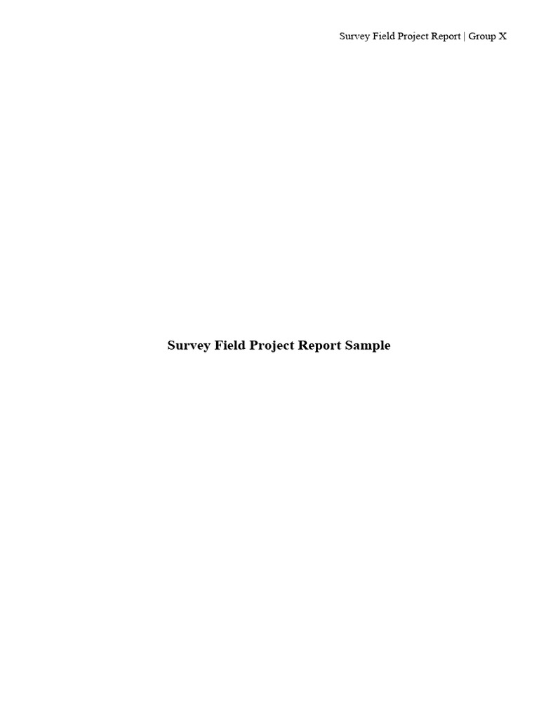 Survey Field Project Report Overview | PDF | Surveying | Contour Line