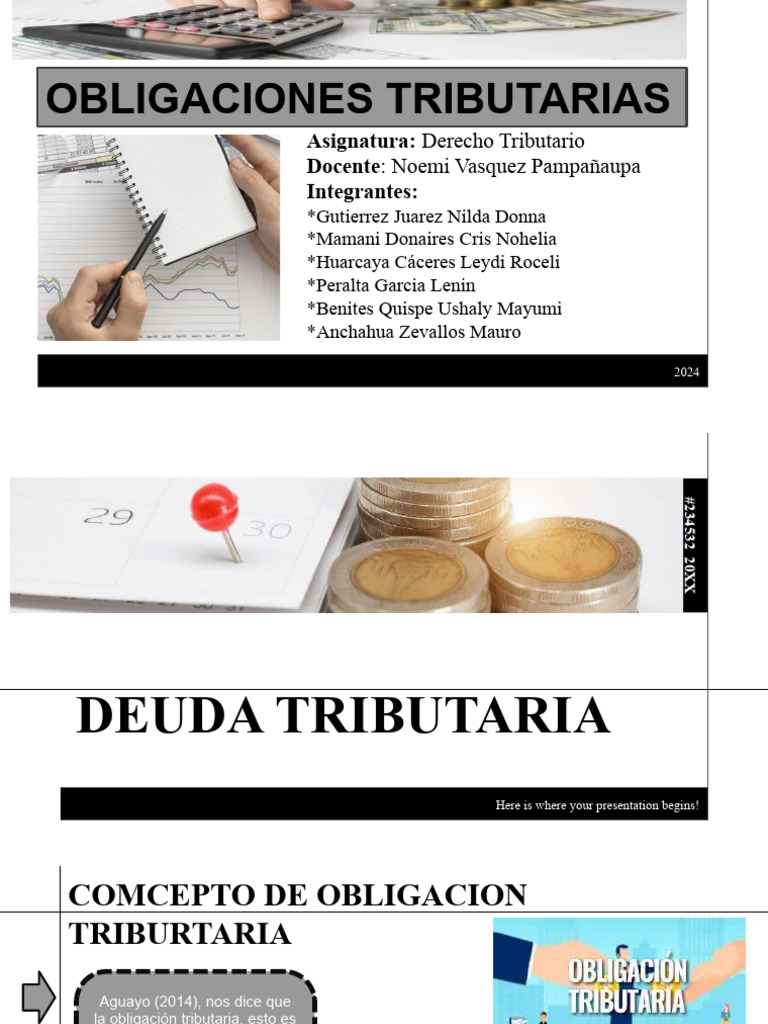 Obligaciones y Deudas Tributarias 2024 | PDF | Pagos | Impuestos