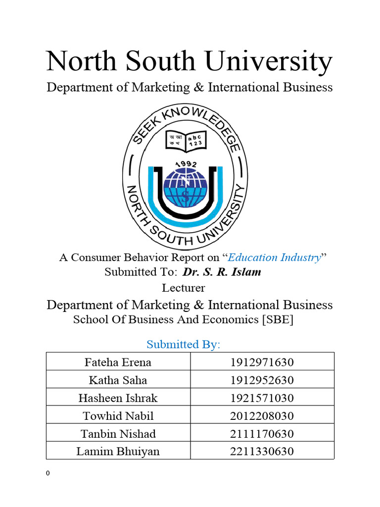 Consumer Behavior In Bangladesh Education Pdf Behavior Consumer