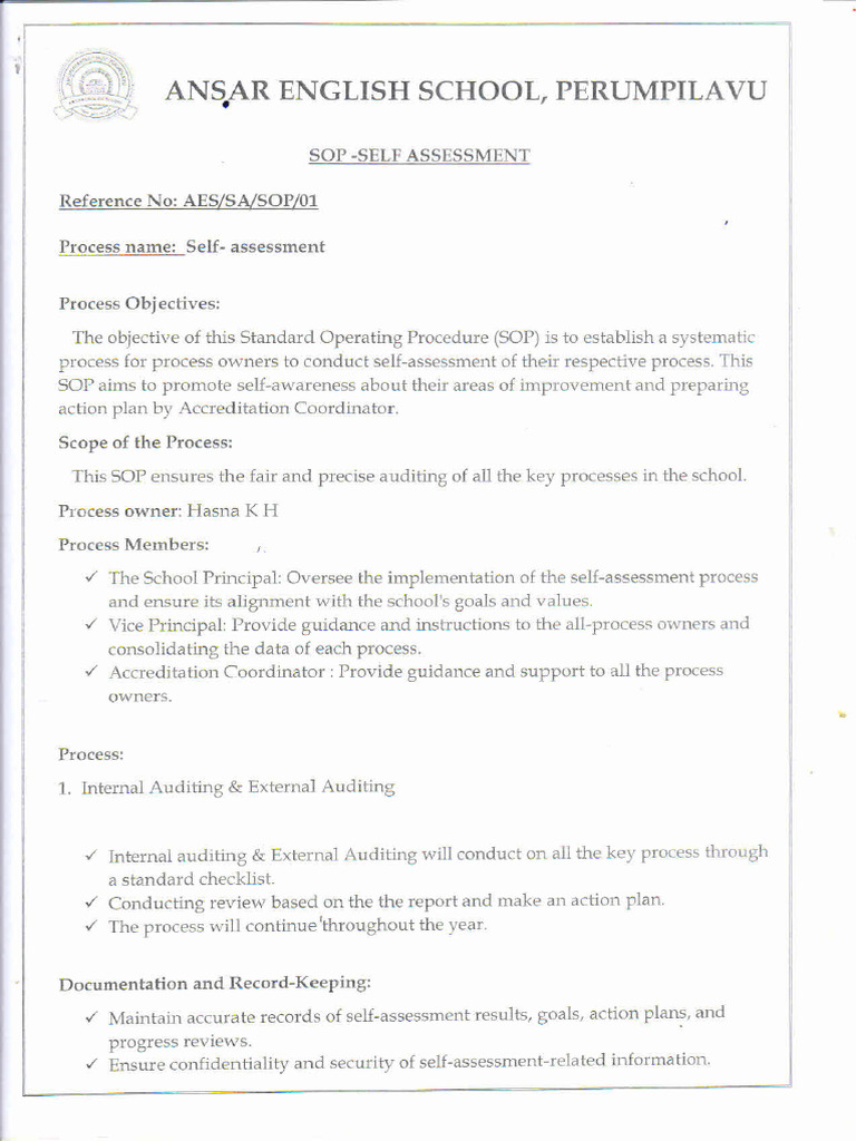 9 Self Assessment Pdf