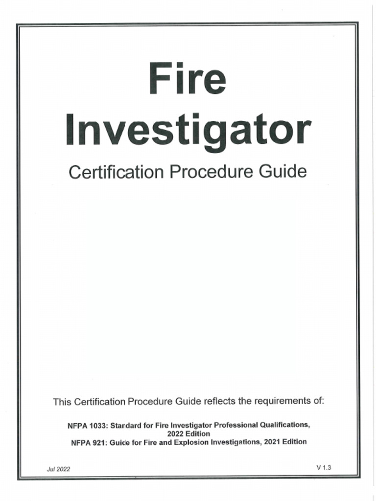 Fire Investigator | PDF