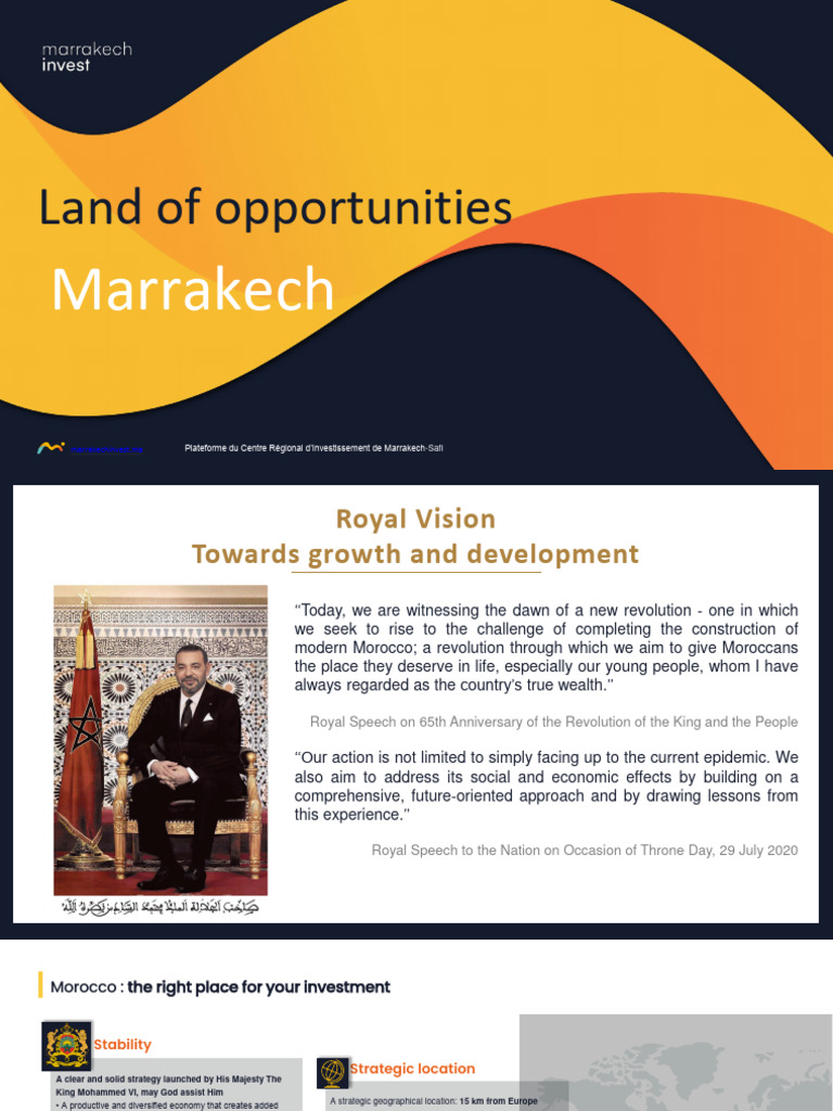 Marrakech-Safi Investment Opportunities | PDF | Morocco | Infrastructure