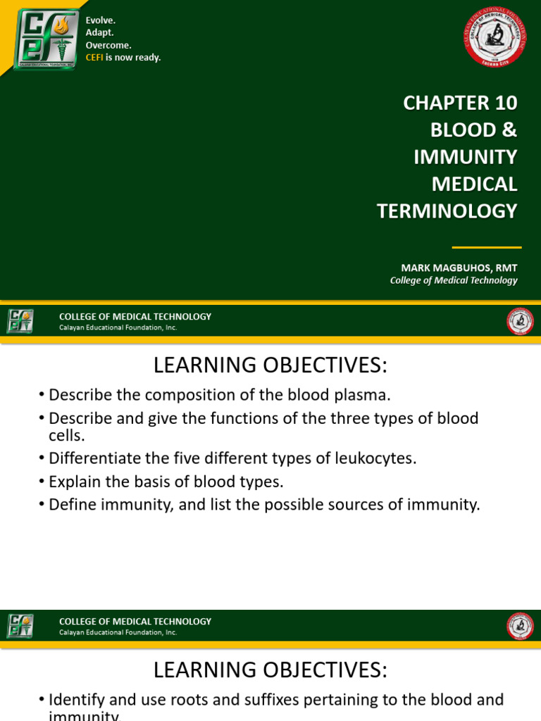 Sgyyzzjct - Chapter 10 - Blood & Immunity | PDF | Granulocyte | Anemia