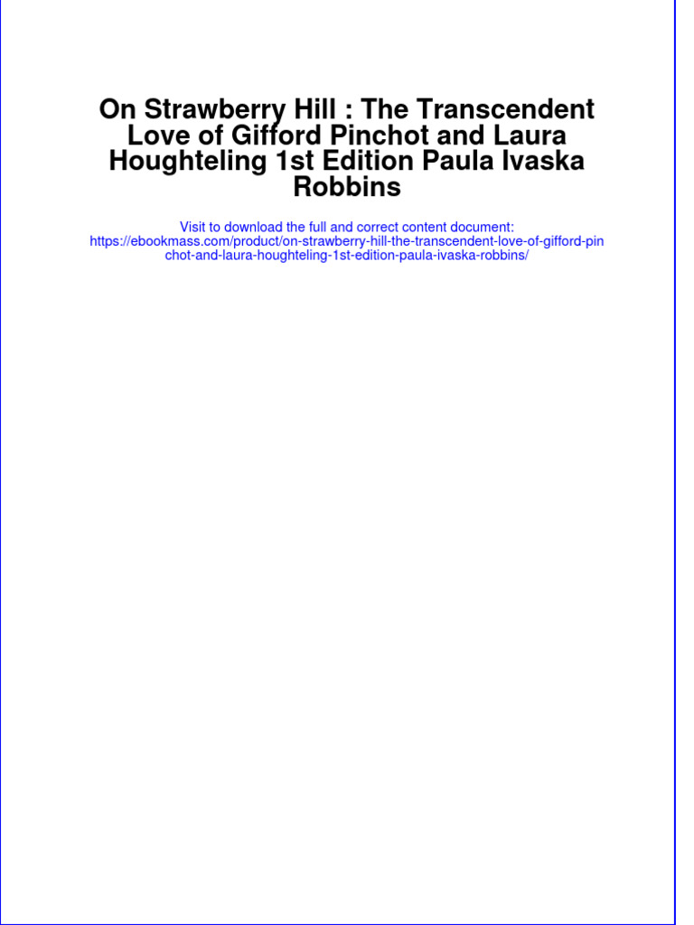 (Download PDF) On Strawberry Hill The Transcendent Love of Gifford