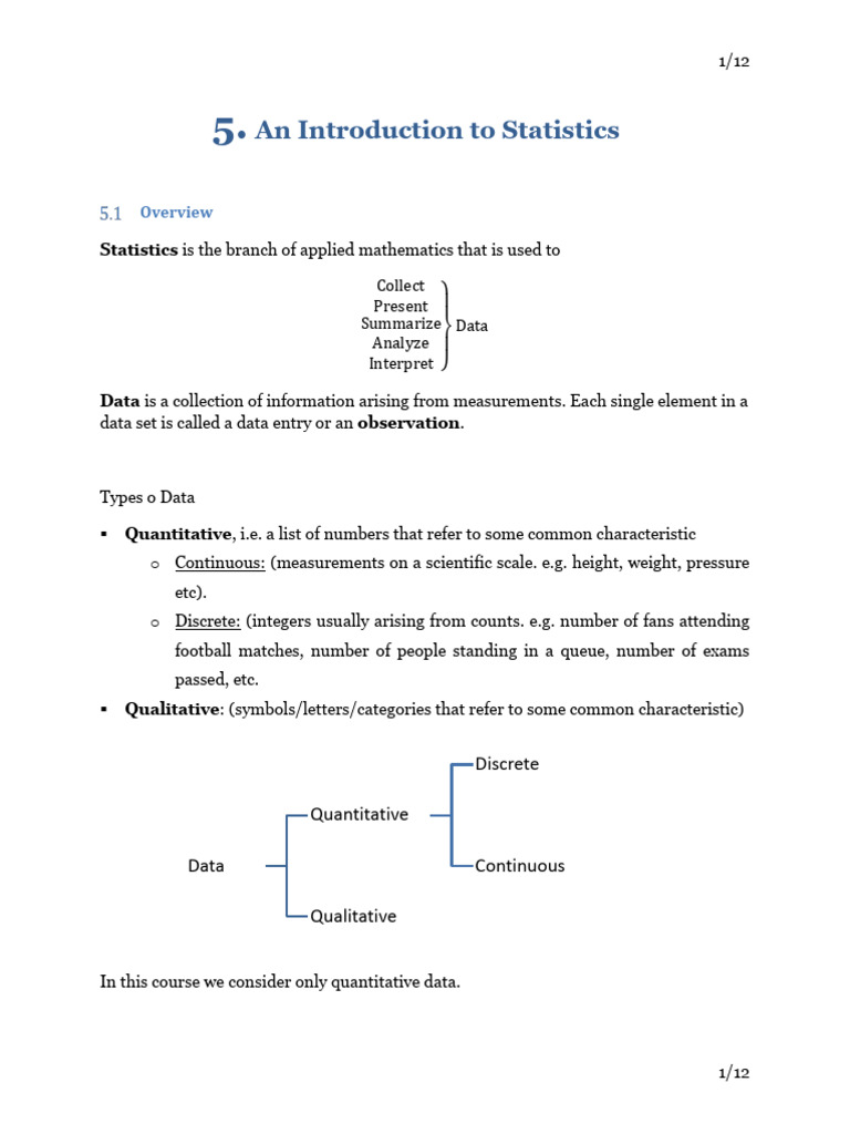 Introduction to Statistics Basics | PDF | Standard Deviation | Variance