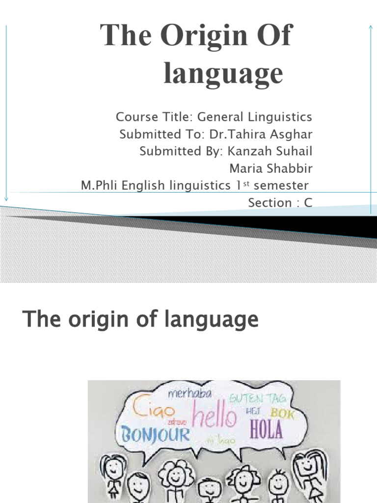 Theories on Language Origin | PDF