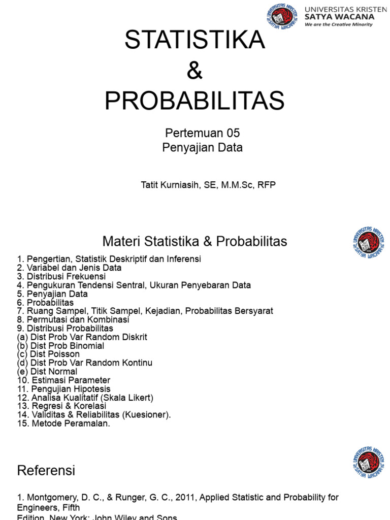 Penyajian Data dalam Statistika dan Probabilitas | PDF