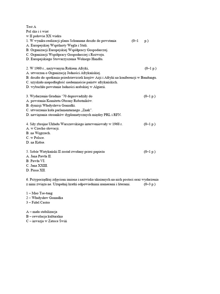 Test A Odp | PDF