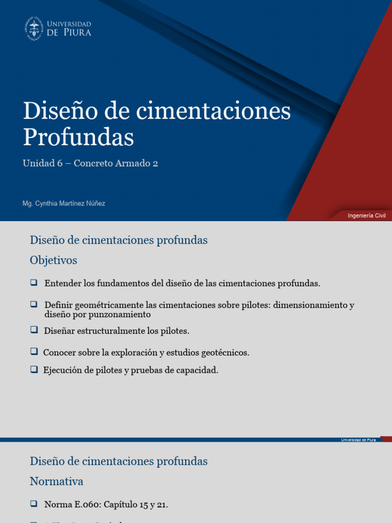 Diseño de Cimentaciones Profundas | PDF | Fundación profunda ...