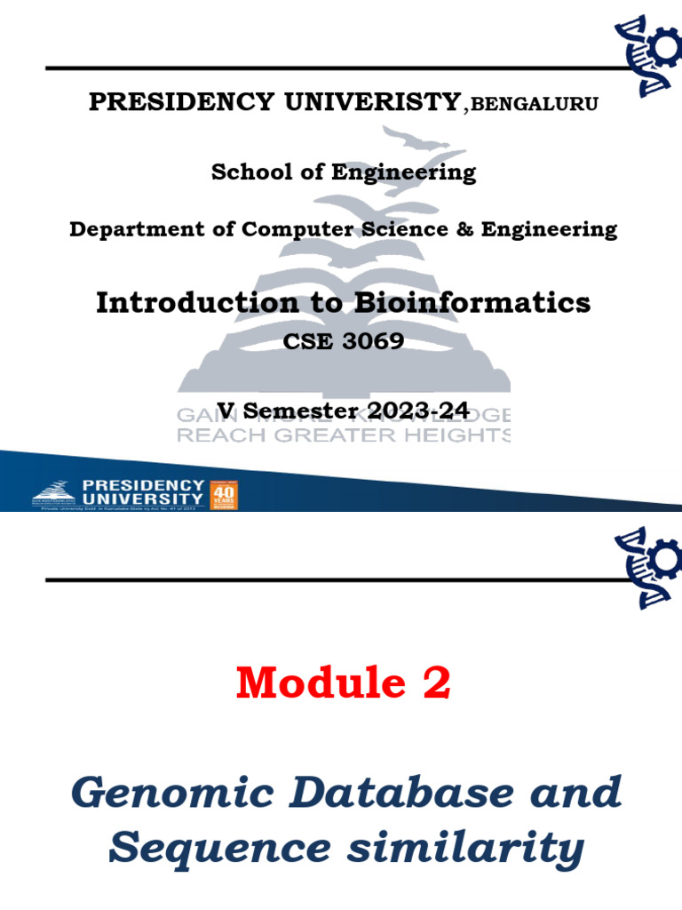 Bioinformatics: Genomic Databases & Tools | PDF | Sequence Alignment ...