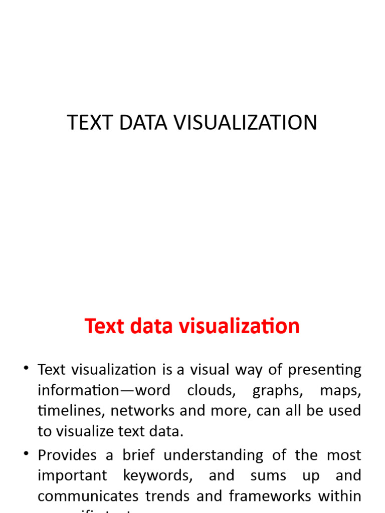 Module 3- TEXT DATA VISUALIZATION | PDF