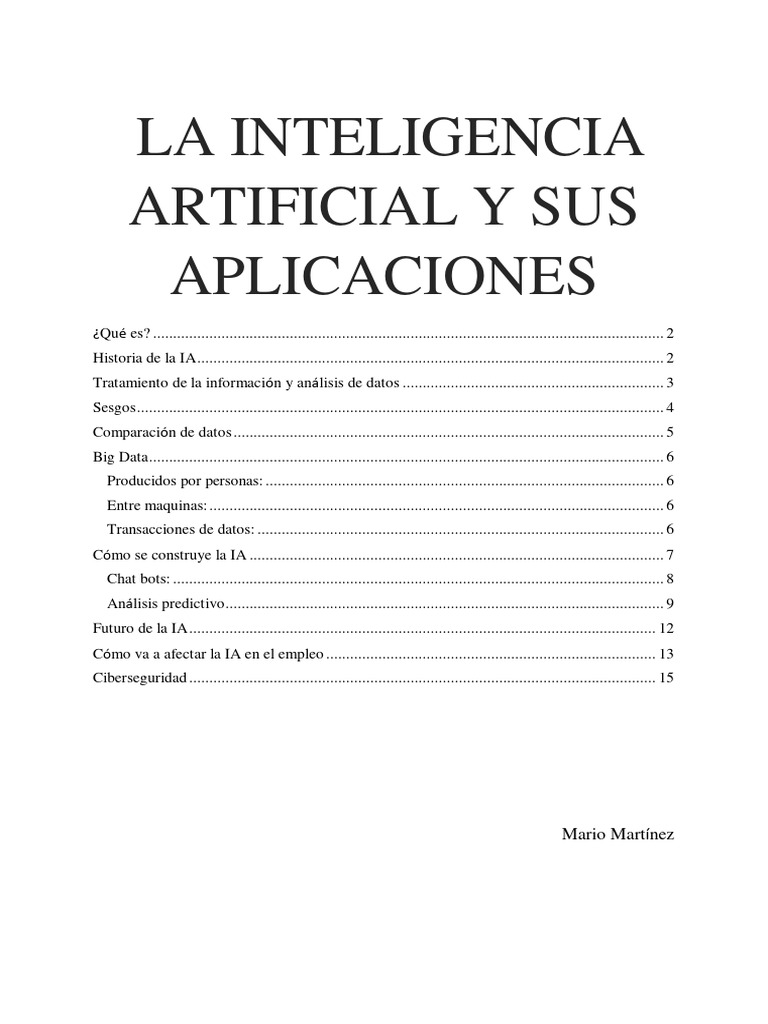 Aplicaciones y desafíos de la IA | PDF | Inteligencia artificial ...
