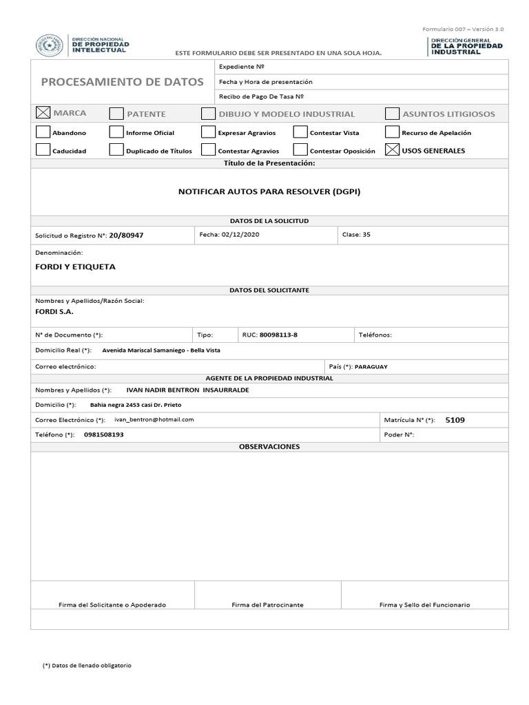 Fordi Dgpi Autos para Resolver Proc | PDF
