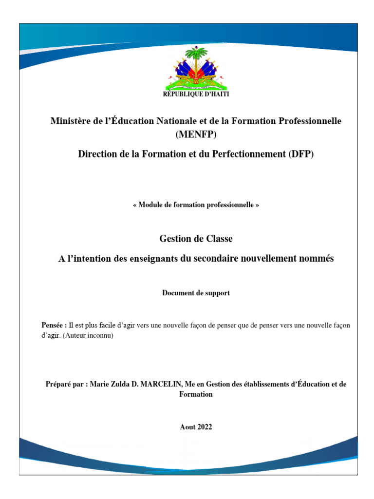 Module de Gestion de Classe pour Enseignants | PDF | Enseignement | la ...