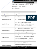 adjectifs du français soutenu