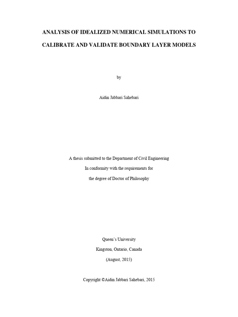 Jabbari.2015.DNS Boundary Layer PHD PDF Turbulence Fluid Dynamics