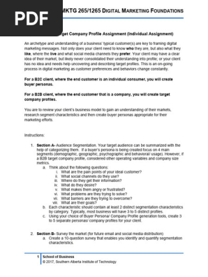 Buyer Persona_ Target Company Profile Assignment