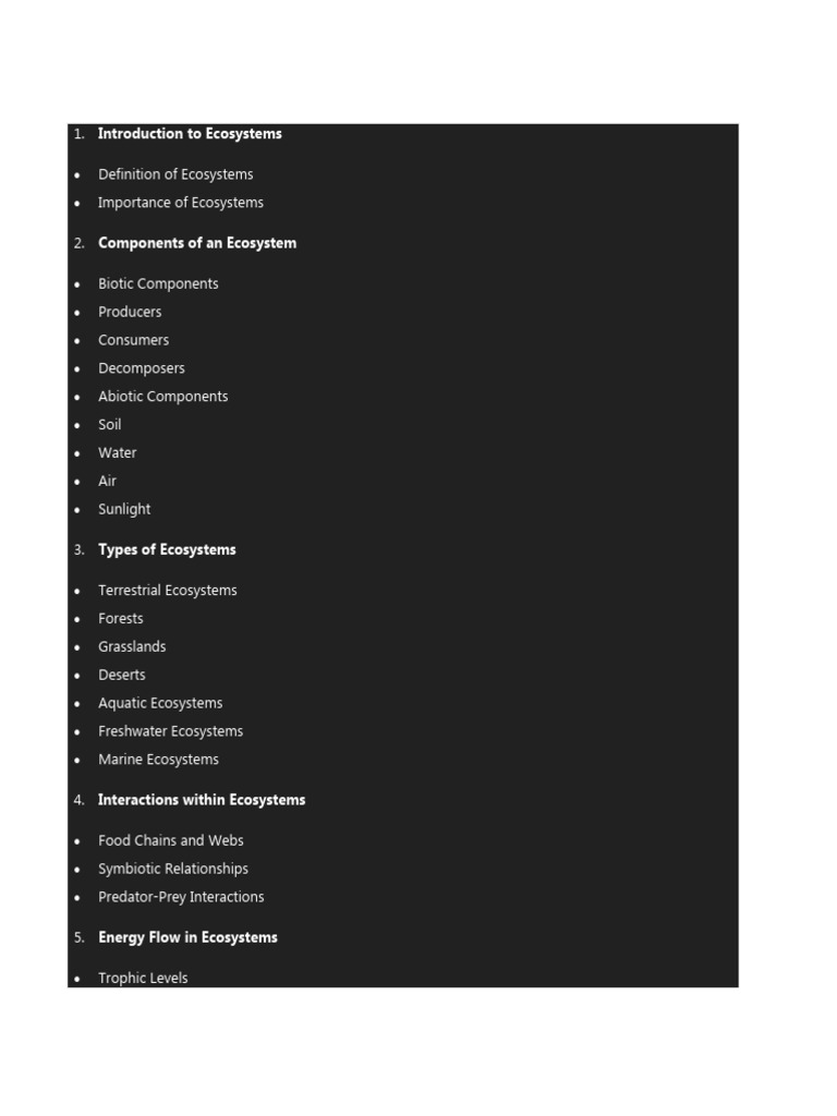 Ecosystem Components Explained | PDF | Ecosystem | Food Web