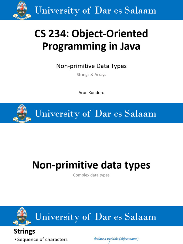 Lecture 3 - Java Basics (Part 2) | PDF | Data Type | String (Computer ...