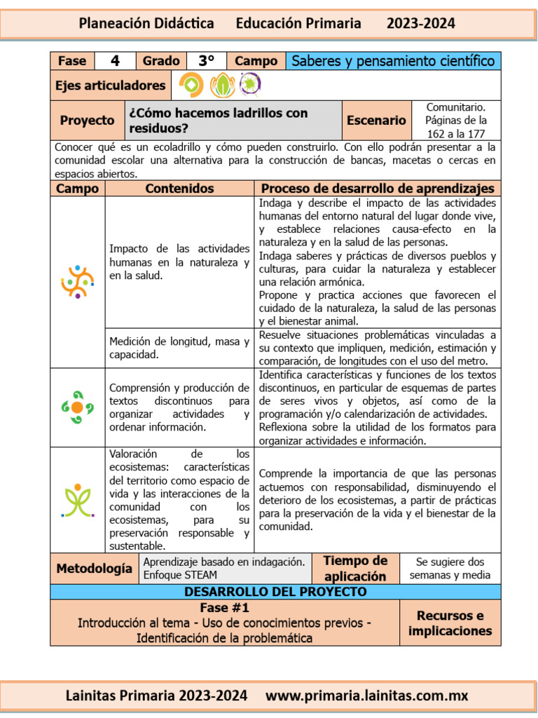 Proyecto de Ecoladrillos en Tercer Grado | PDF | Residuos | El plastico